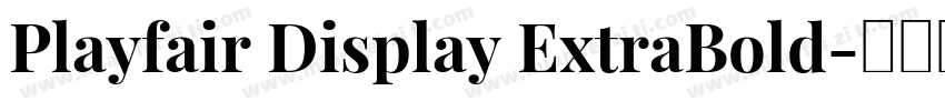 Playfair Display ExtraBold字体转换